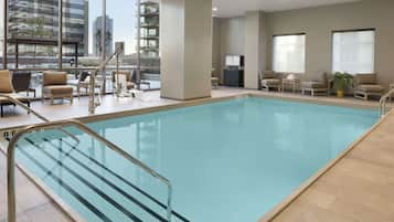 Indoor pool, pool loungers