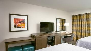 In-room safe, desk, laptop workspace, iron/ironing board