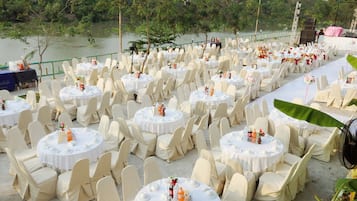 Outdoor wedding area