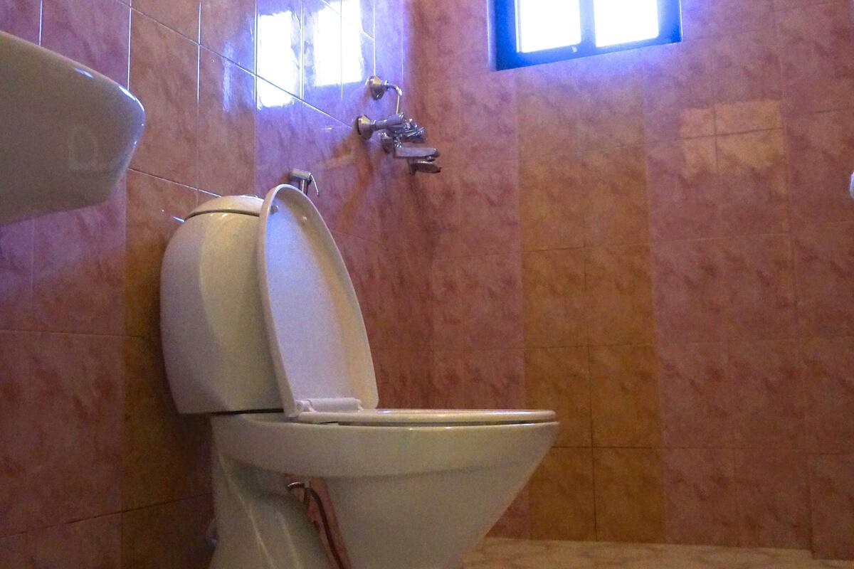 deluxe room | bathroom | shower, free toiletries, hair dryer, bathrobes