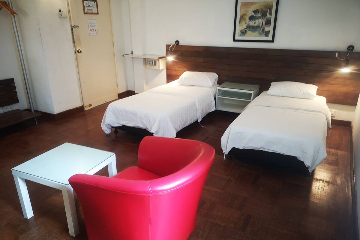 Kamar Twin Deluks | Wi-Fi gratis dan seprai linen