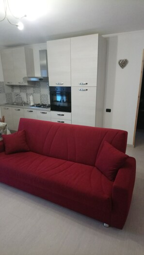 Lägenhet - 1 sovrum | Vardagsrum | Platt-tv