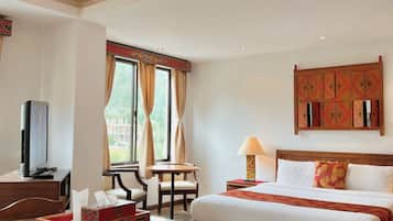 Ropa de cama de alta calidad y minibar