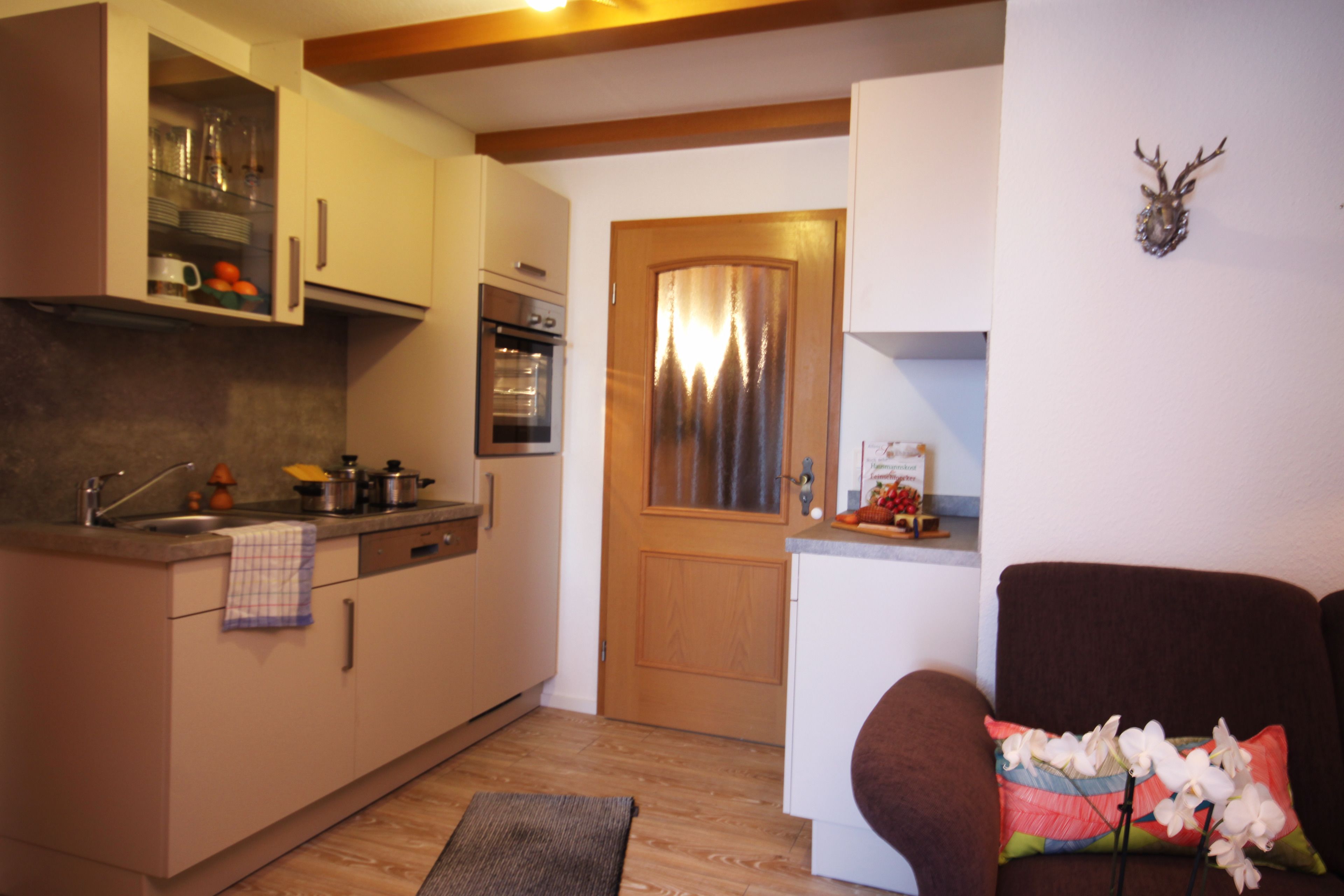 Apartment, 2 Schlafzimmer, Küche | Eigene Küche | Kühlschrank, Herdplatte, Wasserkocher mit Kaffee-/Teezubehör