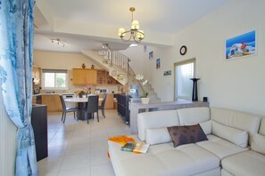 Villa, 3 Bedrooms | Living room | Flat-screen TV, DVD player - Ayia Napa Villa Atlantis (Sotira)