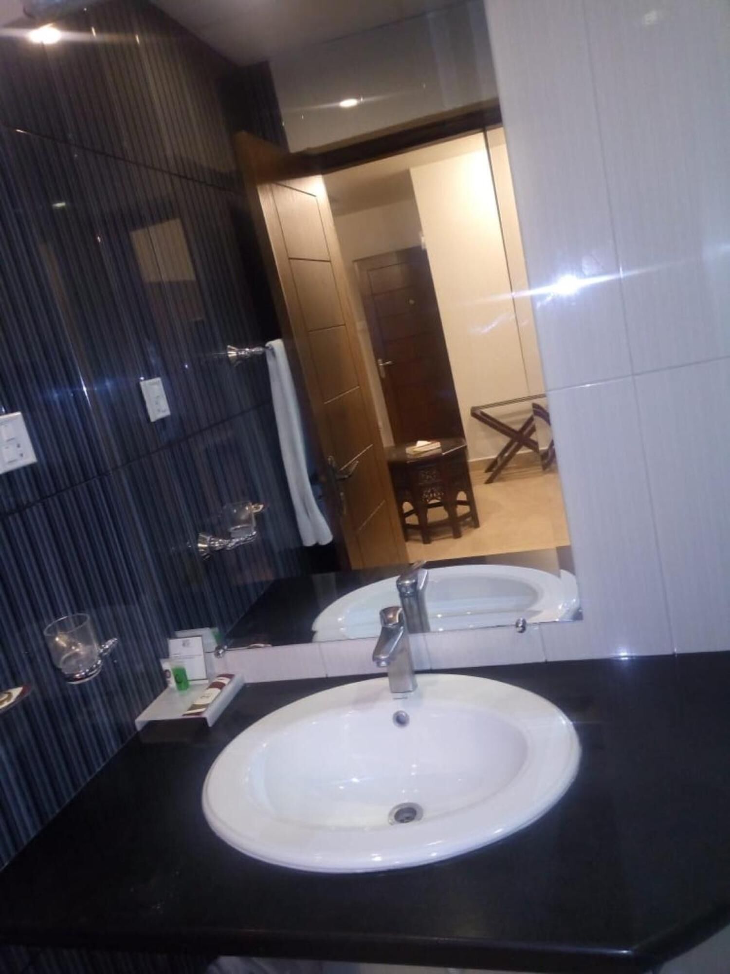 shower, free toiletries, hair dryer, slippers