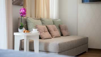 Literie de qualité supérieure, matelas mémoire de forme, minibar