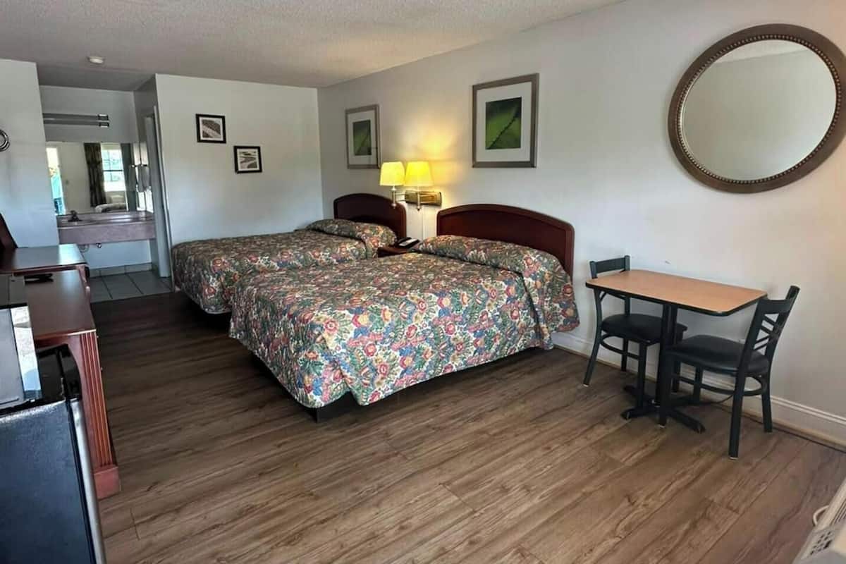 Room, 2 Double Beds, Smoking | Free WiFi, bed sheets