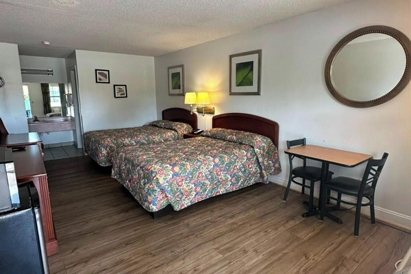 Room, 2 Double Beds, Smoking | WiFi (free), bed sheets