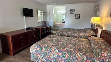 Room, 2 Double Beds, Smoking | WiFi (free), bed sheets