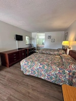 Room, 2 Double Beds, Smoking | WiFi (free), bed sheets
