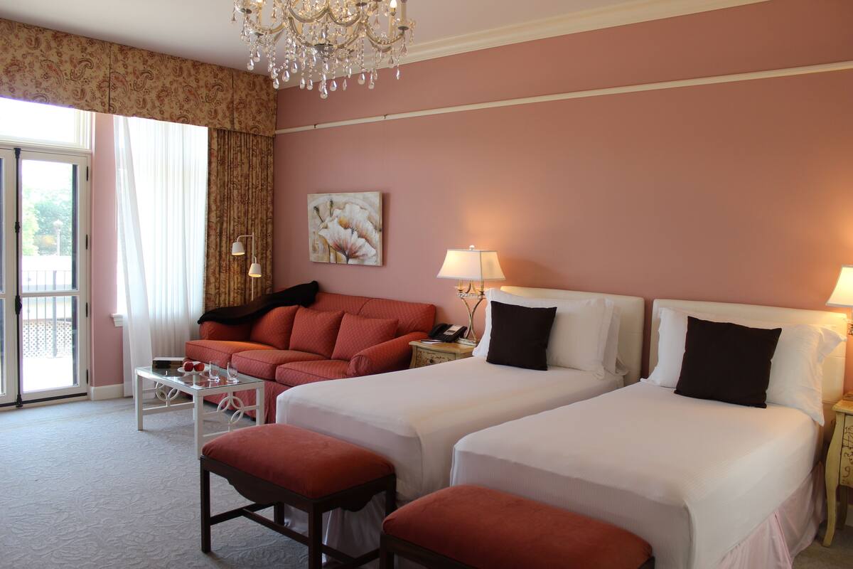 Premium bedding, down duvets, pillow-top beds, in-room safe