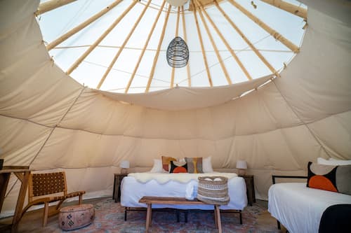 Luxury Tent, Multiple Beds, Non Smoking, Mountain View | Premium bedding, down comforters, memory foam beds