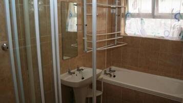 Combined shower/bathtub