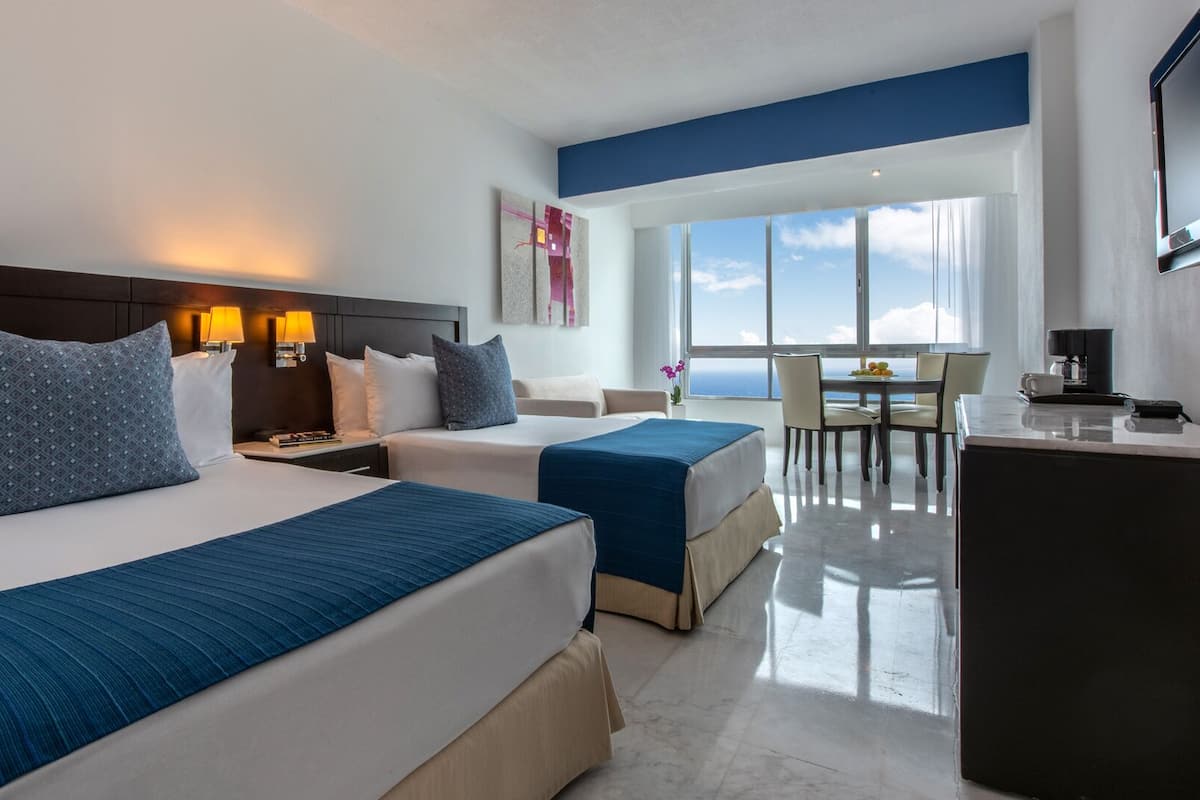 Room, 2 Double Beds, Ocean View | In-room safe, blackout curtains, iron/ironing board, free WiFi