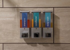 Free toiletries, hair dryer, towels