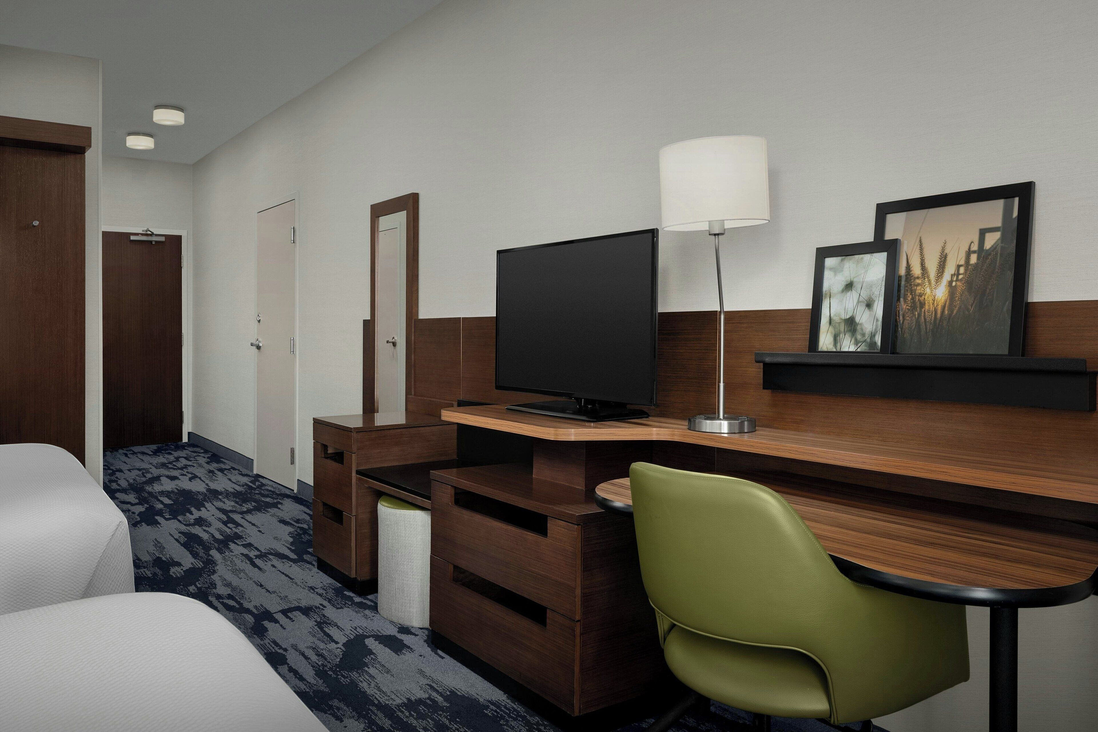 room, 2 queen beds, non smoking | desk, laptop workspace, iron/ironing board, free wifi