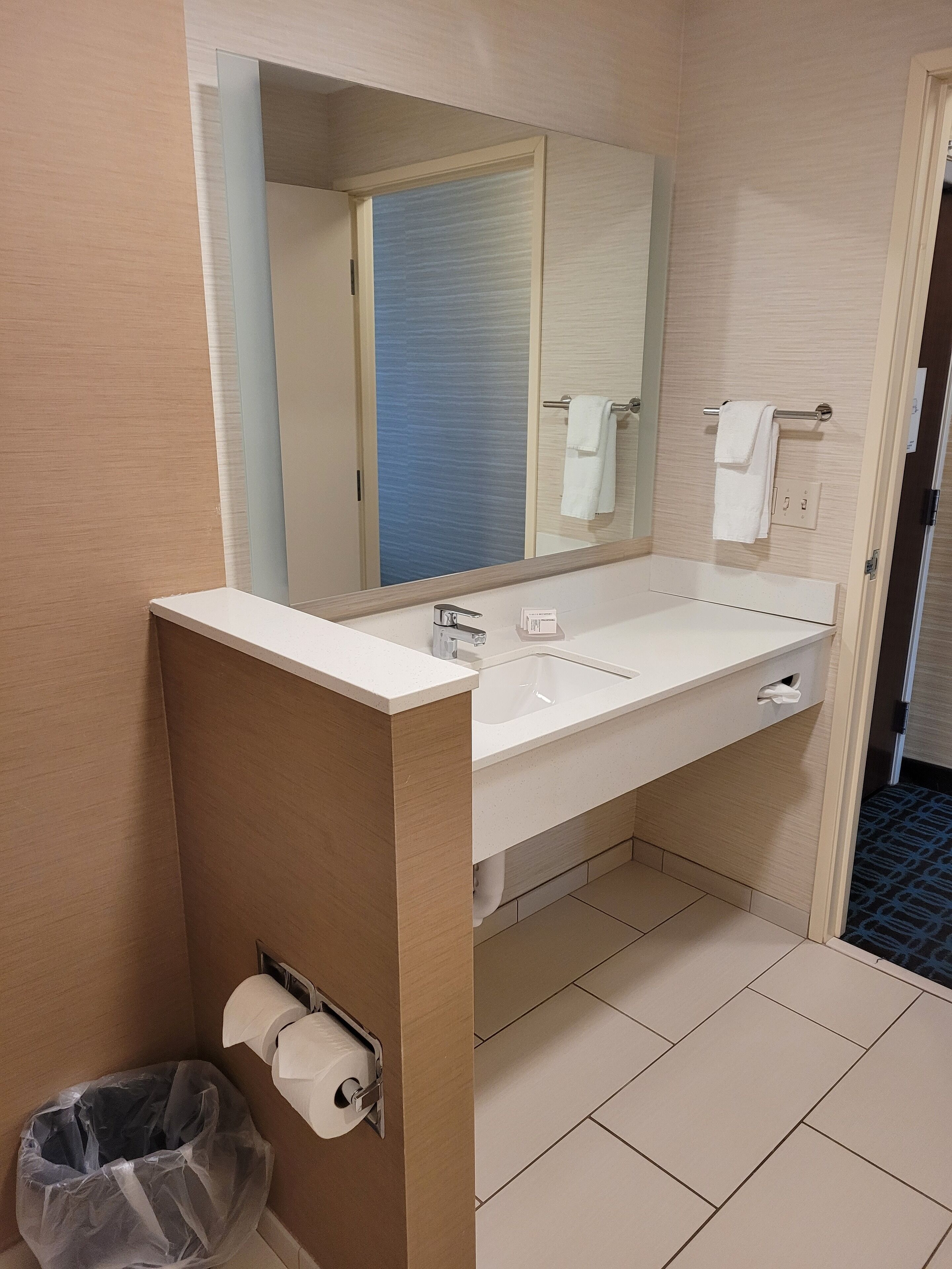 free toiletries, hair dryer, towels, soap