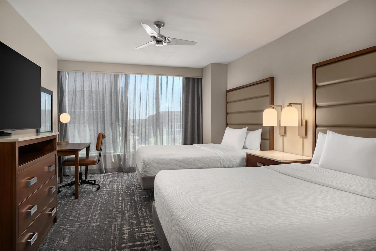 In-room safe, desk, laptop workspace, blackout drapes