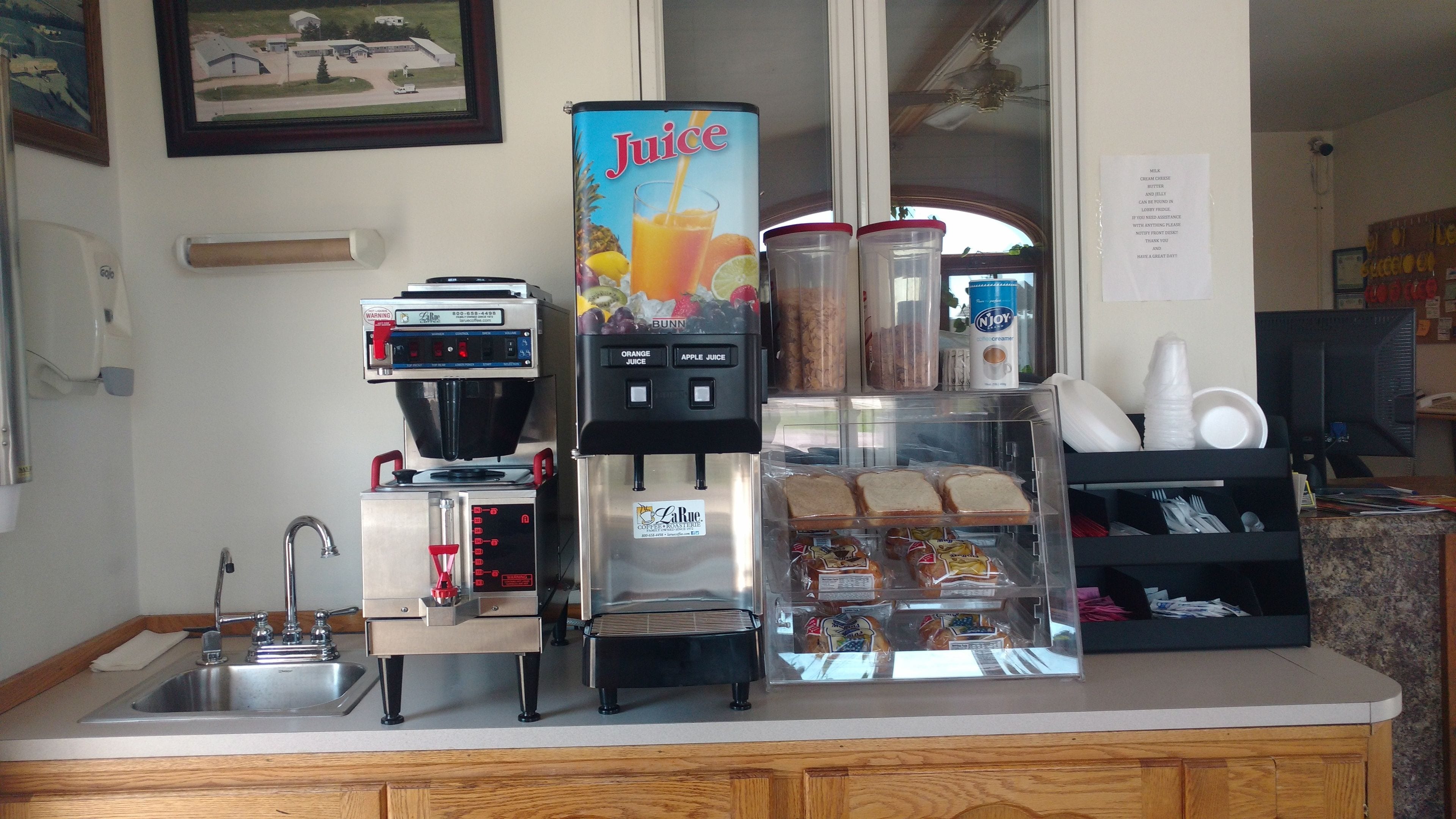 Petit déjeuner continental compris