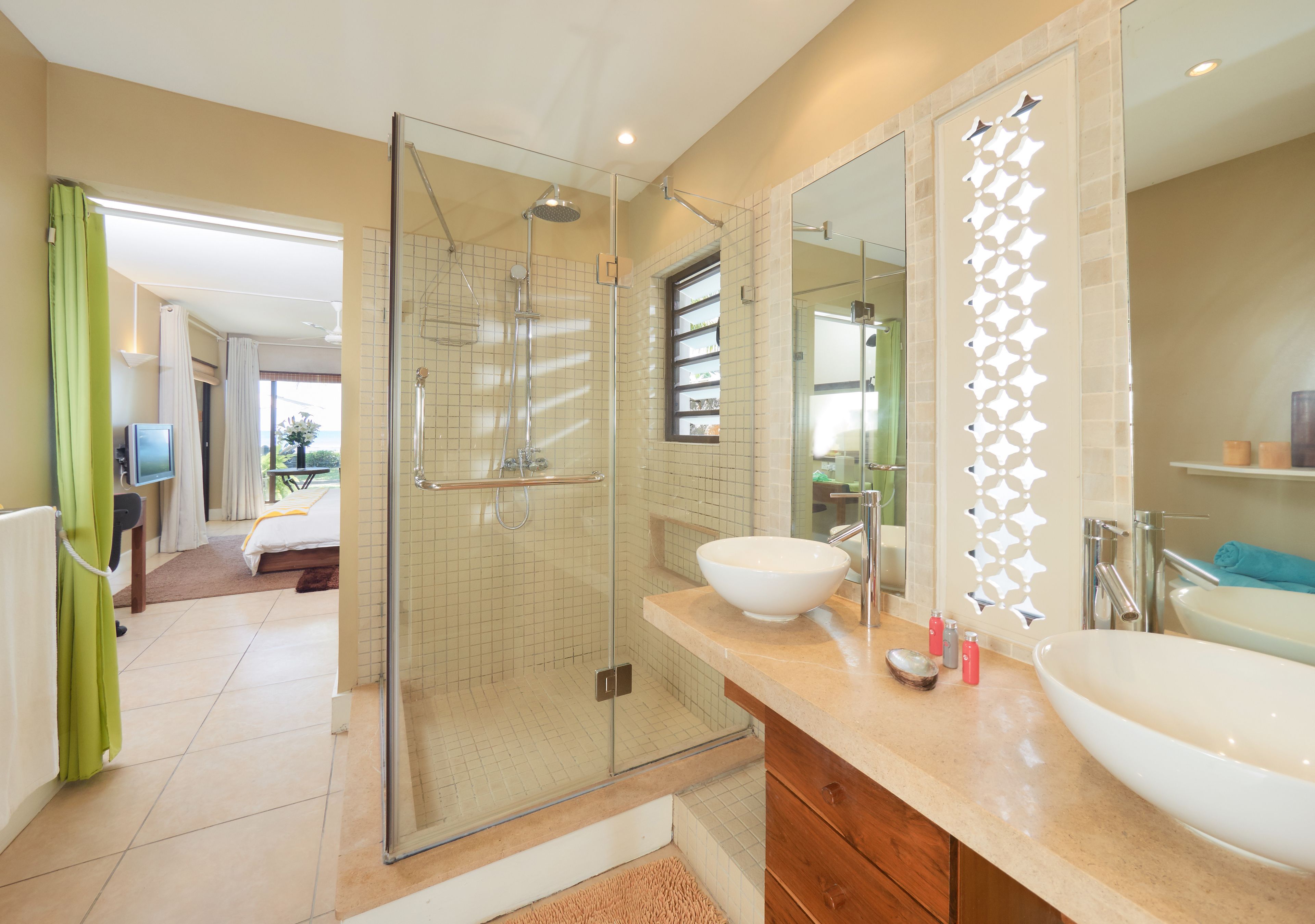 2 bedroom suite | bathroom | separate bathtub and shower, free toiletries, hair dryer, towels