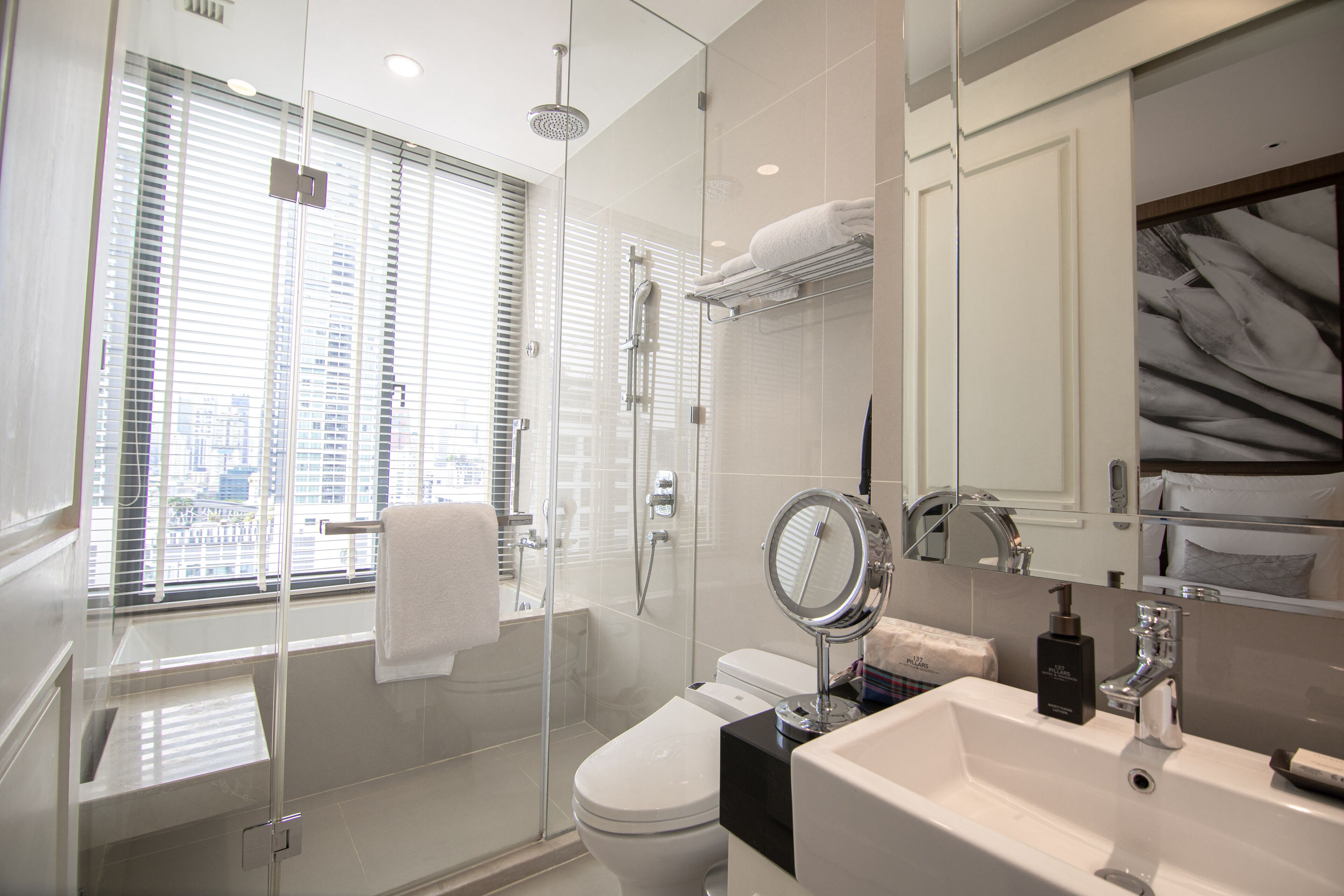 the pillars executive studio residences | 1 bedroom, in-room safe, desk, blackout curtains