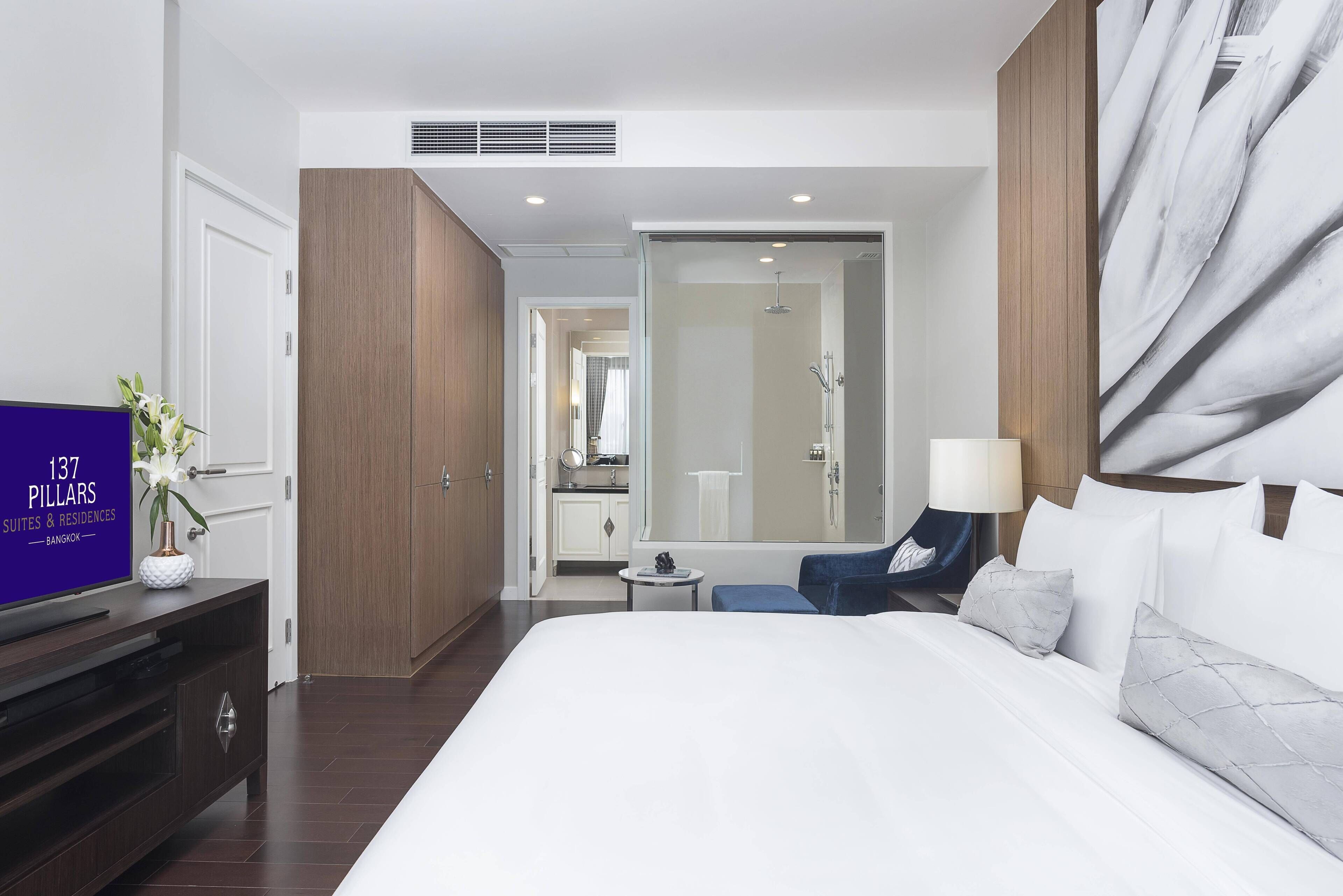 the pillars executive two bedroom residences | 1 bedroom, in-room safe, desk, blackout curtains