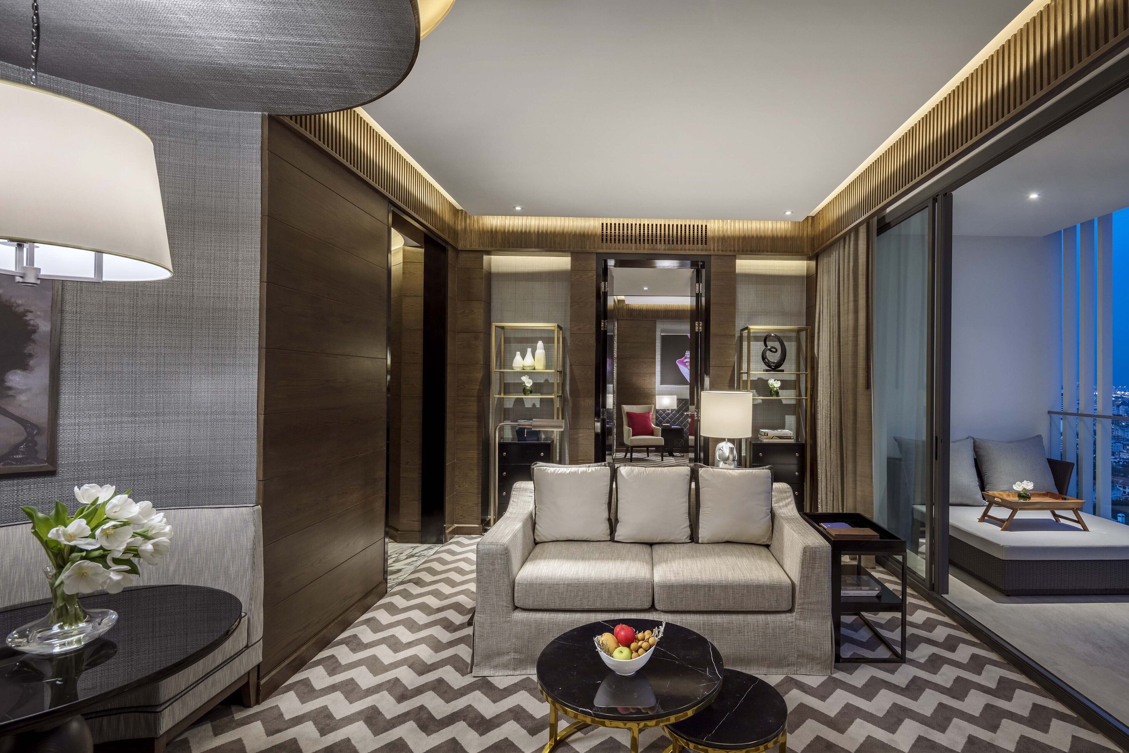 ayutthaya suites | living area | 55-inch flat-screen tv with cable channels, tv