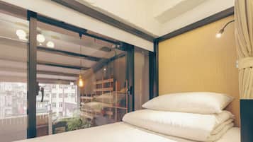 Down duvets, Select Comfort beds, individually decorated