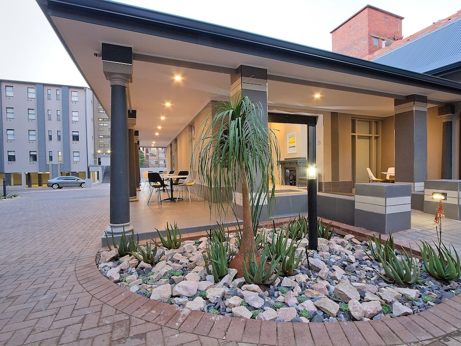 Majoituspaikan sisäänkäynti