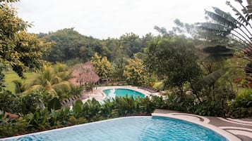 2 outdoor pools, a natural pool