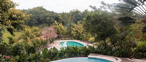 2 outdoor pools, a natural pool