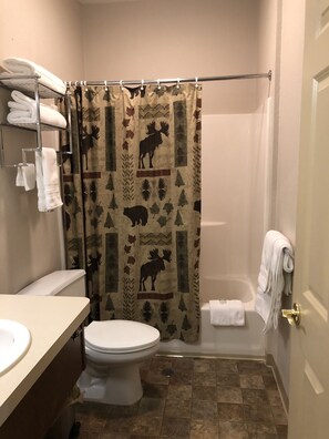 Signature Room, 1 Bedroom, Kitchen, Ground Floor | Bathroom - Tug Hill Resort (Redfield)