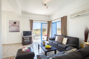 Villa, 3 Bedrooms | Living room | Flat-screen TV, DVD player - Protaras Villa Chios (Sotira)