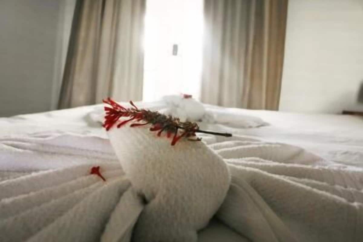 Desk, blackout curtains, free cots/infant beds, free WiFi