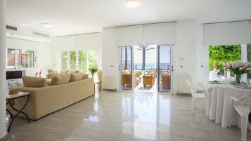 Villa, 5 Bedrooms | Living area | Flat-screen TV, DVD player