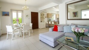 Villa, 3 Bedrooms | Living area | Flat-screen TV, DVD player - Protaras Villa Posidonas 3 (Paralimni)