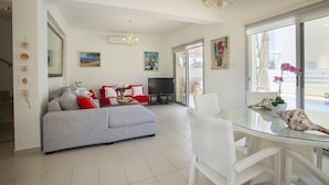 Villa, 3 Bedrooms | Living area | Flat-screen TV, DVD player - Protaras Villa Posidonas 3 (Paralimni)