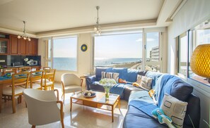 Apartment, 3 Bedrooms | Living area | Plasma TV - Mackenzie Beachfront Eftyhia Suite (Larnaca)