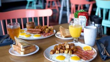 Daily cooked-to-order breakfast for a fee