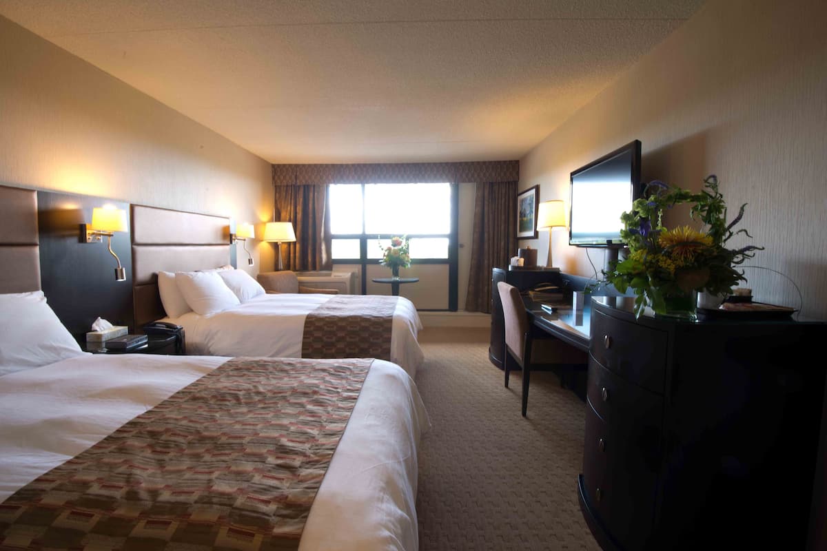 room, 2 double beds, harbour view | premium bedding, desk, blackout curtains, iron/ironing board