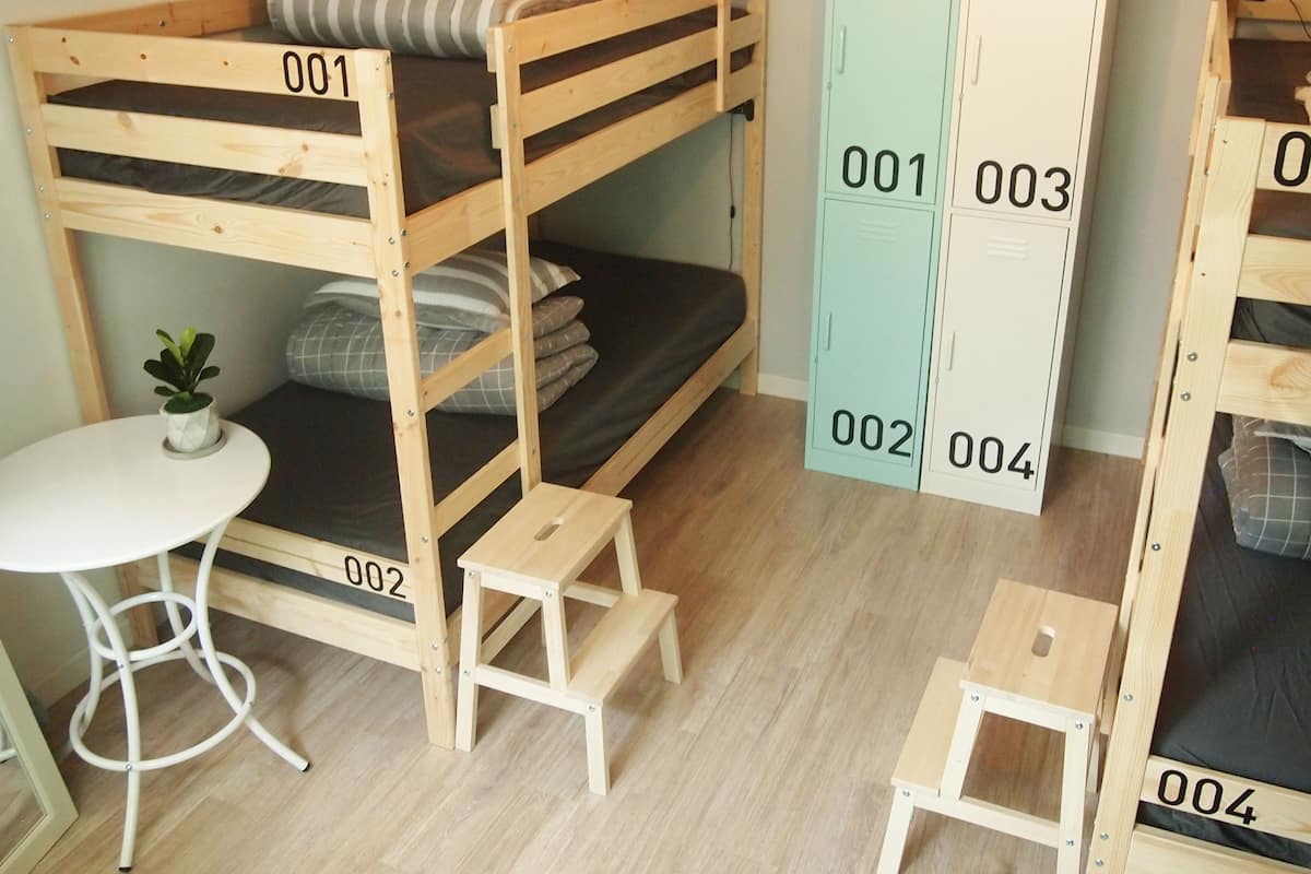 Slaapzaal, alleen voor vrouwen, balkon (4 people) | Geluiddichte muren, gratis wifi