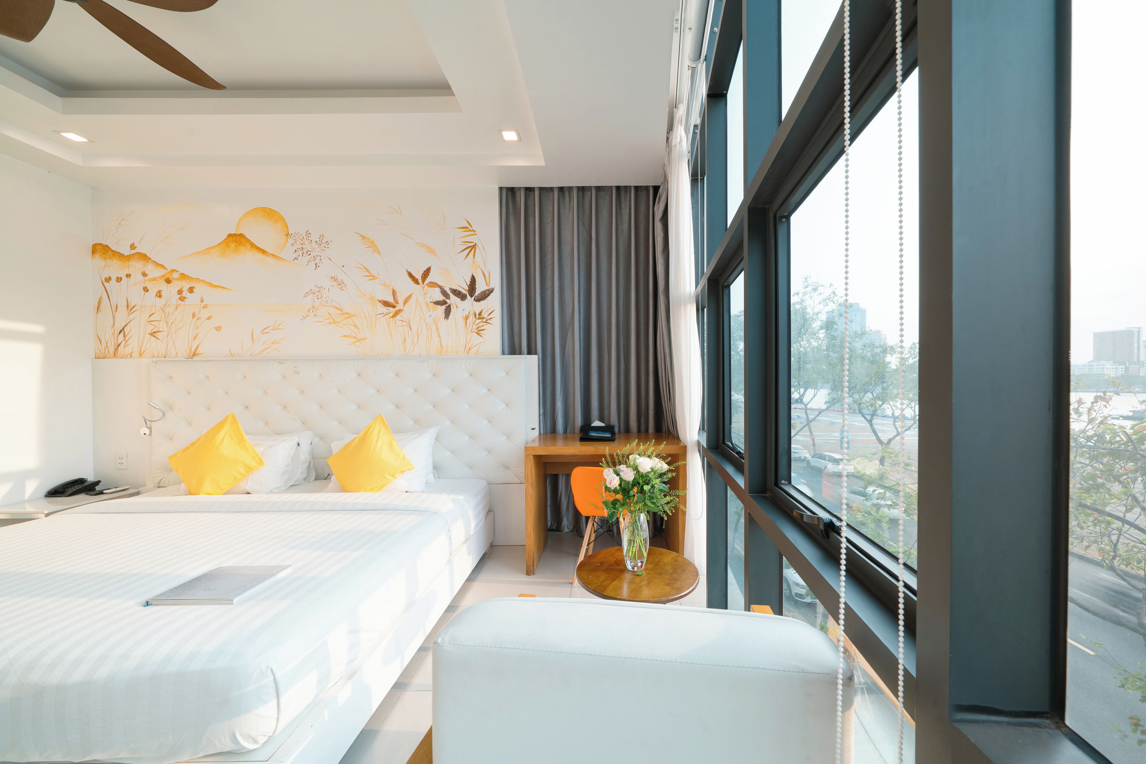 Deluxe Double Room, Bathtub, River View | Premium bedding, pillow-top beds, minibar, desk