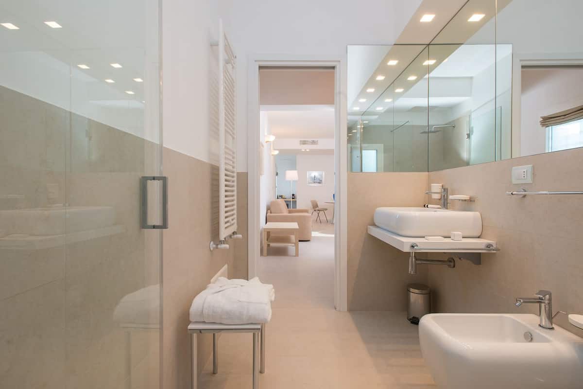 Regadera, amenidades de baño gratuitas, secadora de cabello, bidet