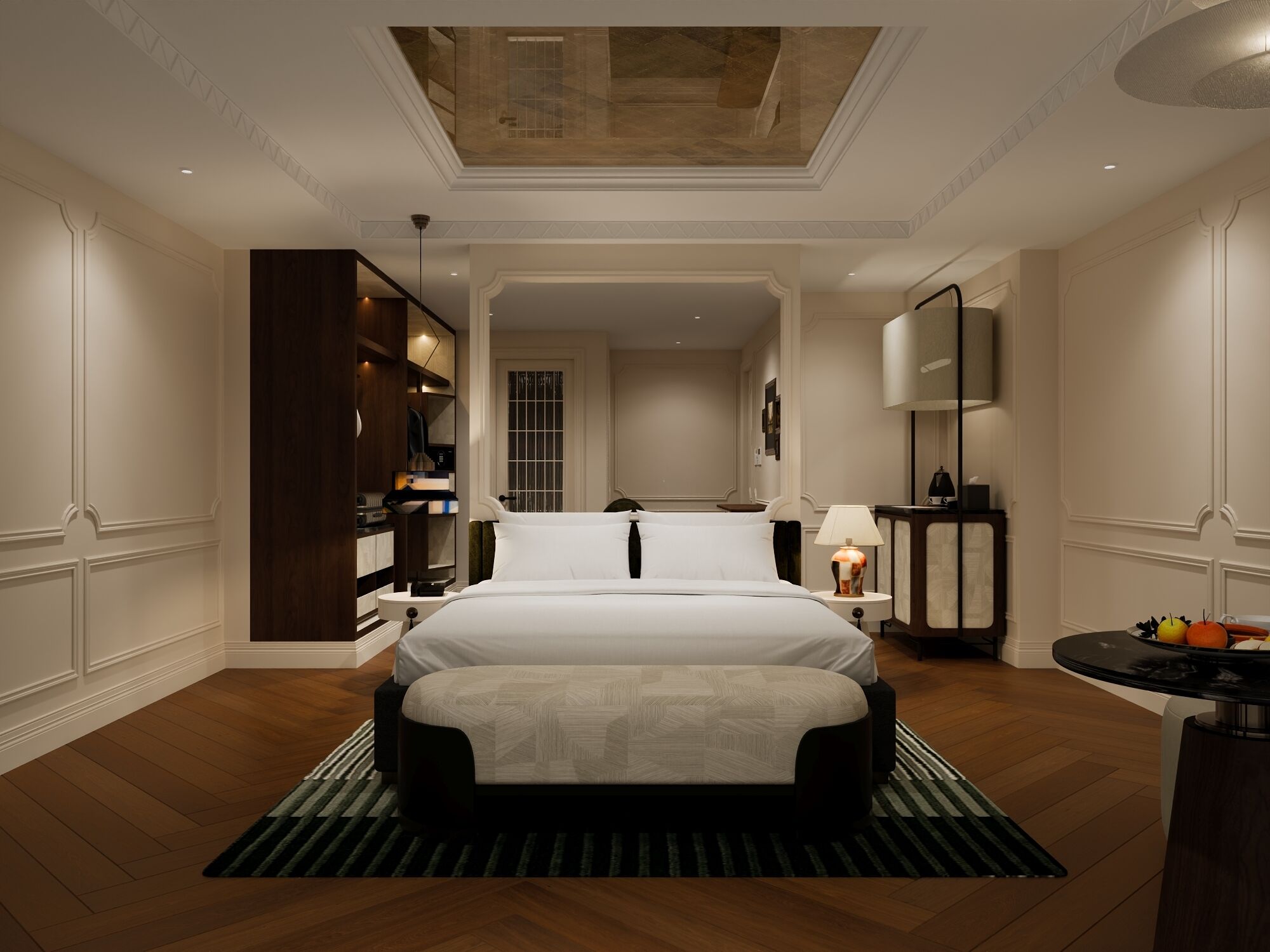 Suite Royal | Seprai premium, selimut bulu angsa, busa memori, dan minibar