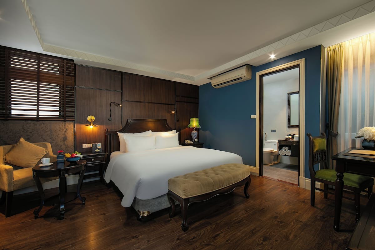 1 chambre, literie de qualité supérieure, couette en duvet d'oie