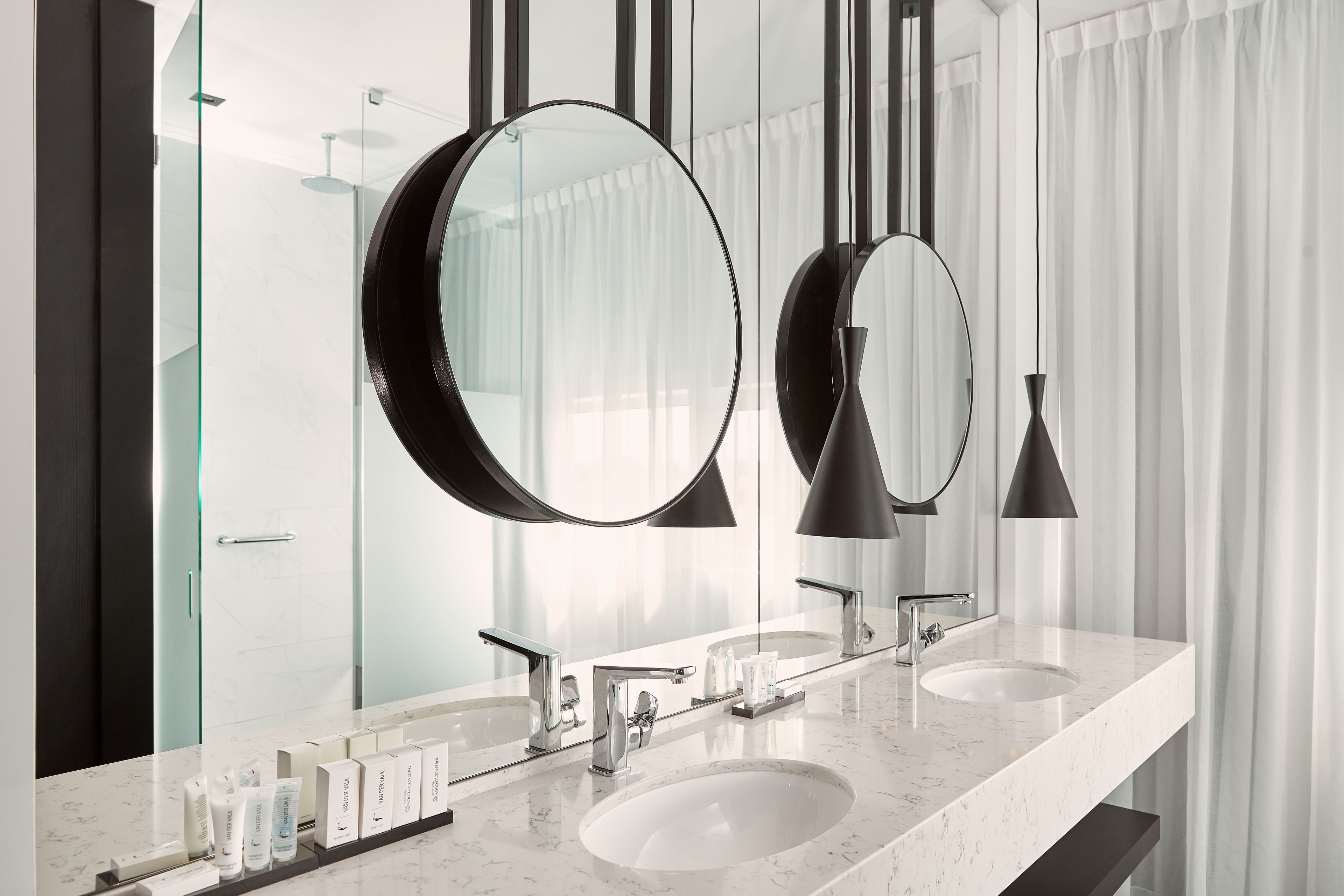 superior room | bathroom | shower, rainfall showerhead, free toiletries, hair dryer