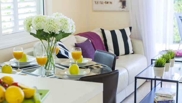 Villa, 2 Bedrooms | Living area | Flat-screen TV, DVD player - Kiti Beach Villa Marina 43 (Pervolia)