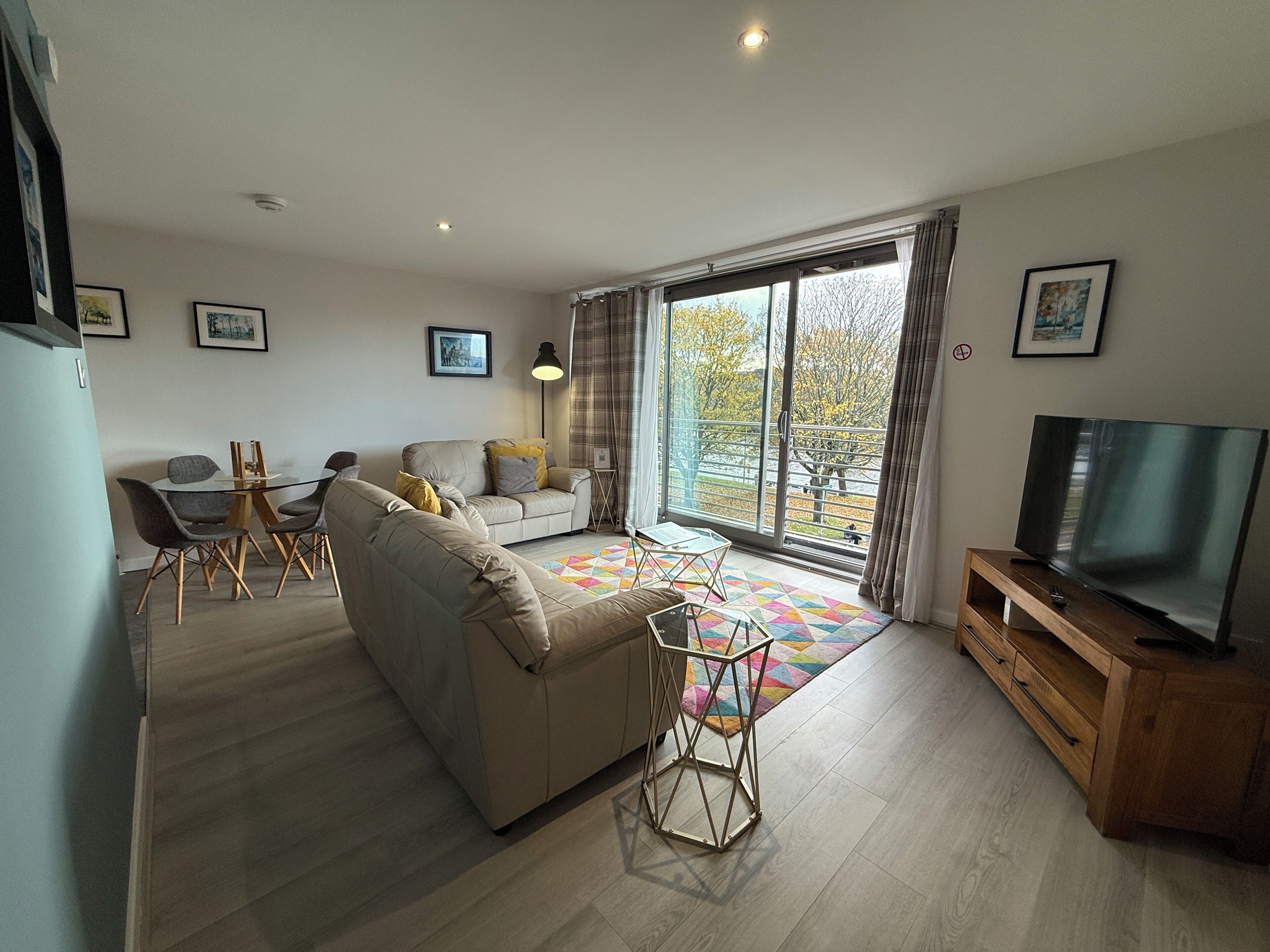 Apartment, 2 Bedrooms, Balcony, River View | Living area | TV, DVD player
