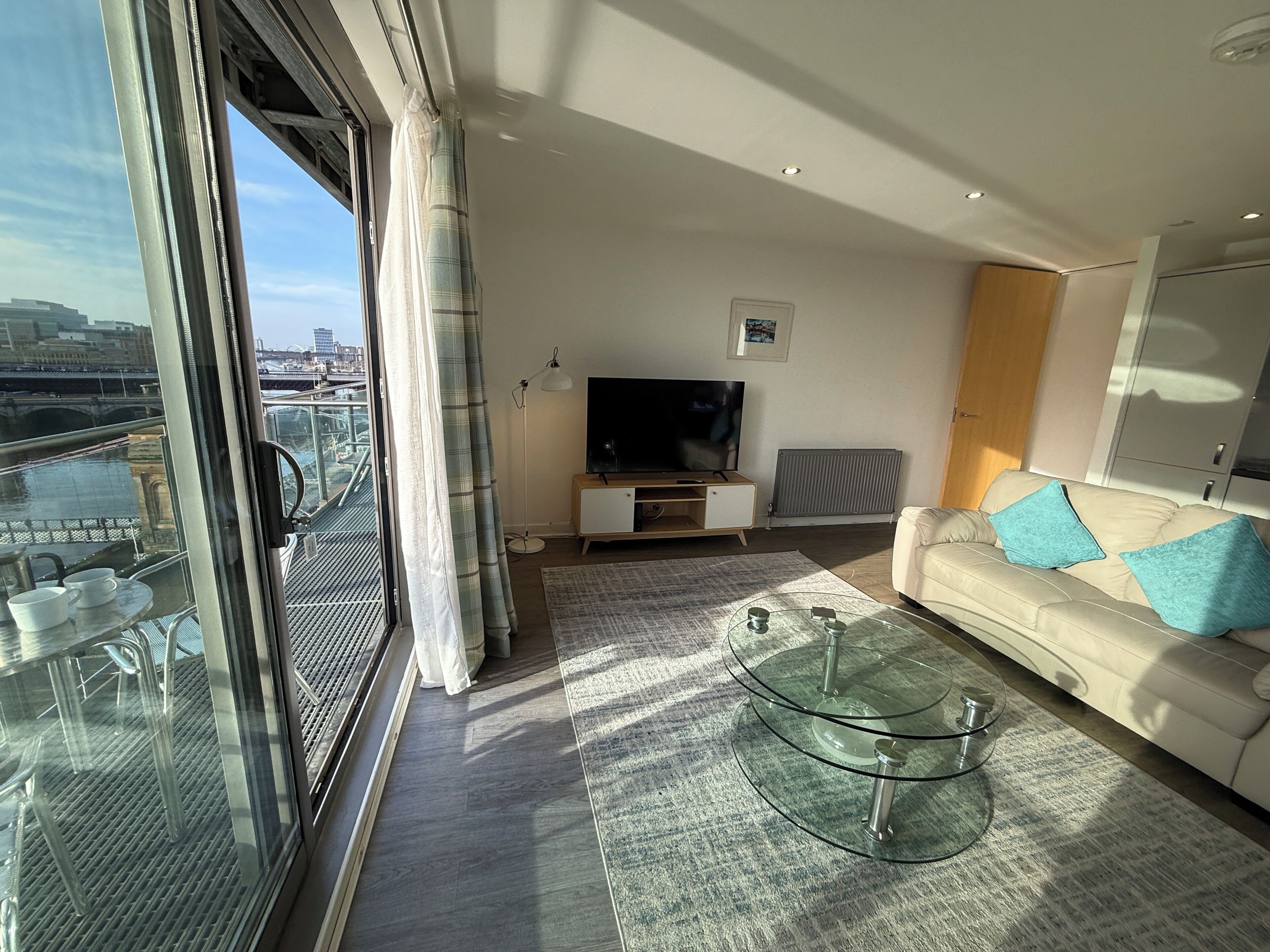 Superior Apartment, 2 Bedrooms, Balcony, River View | Living area | TV, DVD player